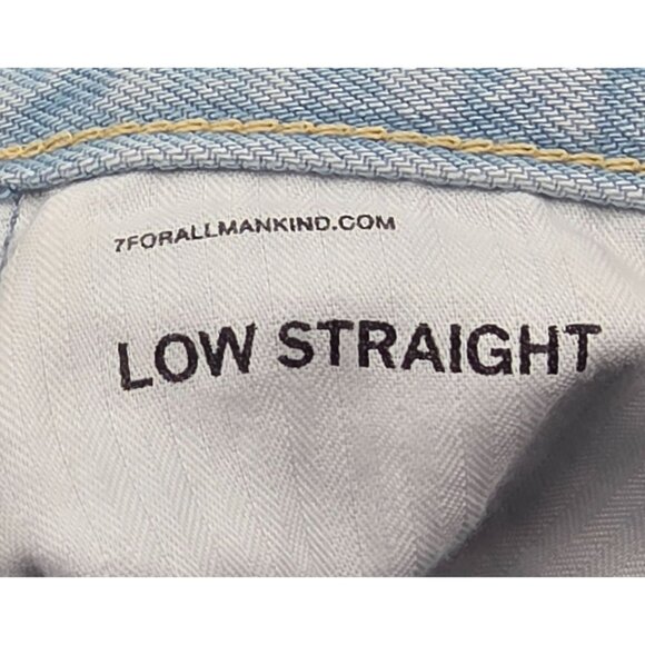 Women's - 7 For All Mankind Low Straight Leg Jeans, Size 25 - Picture 5 of 9